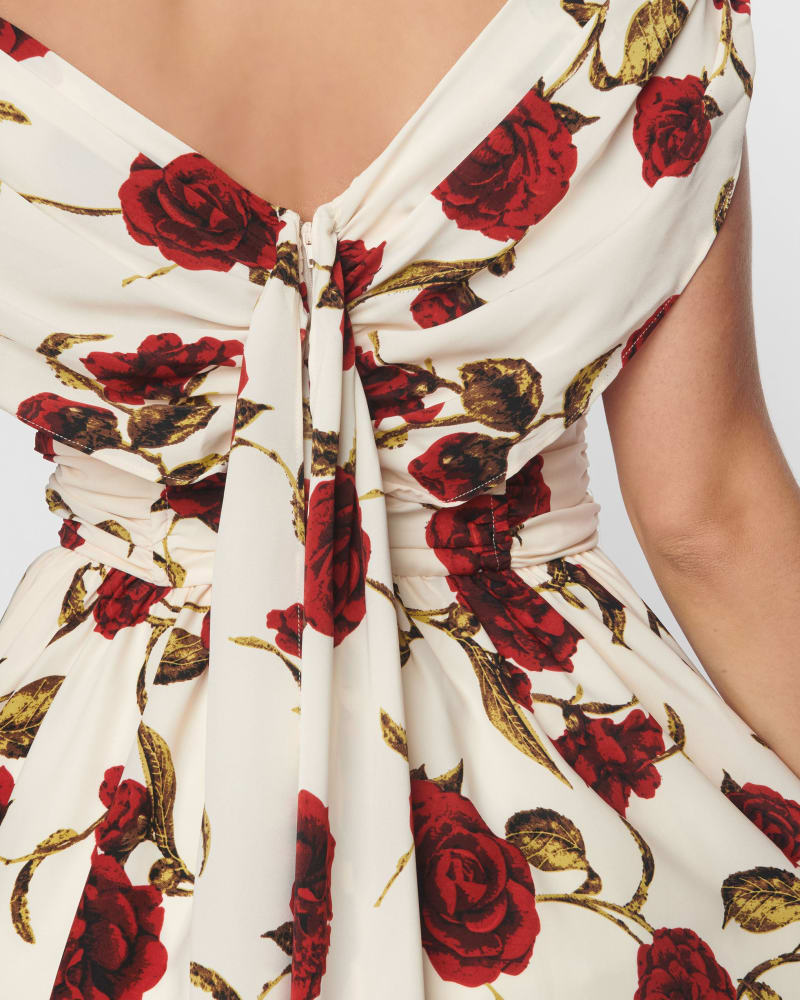 Red and white cocktail dress cheap